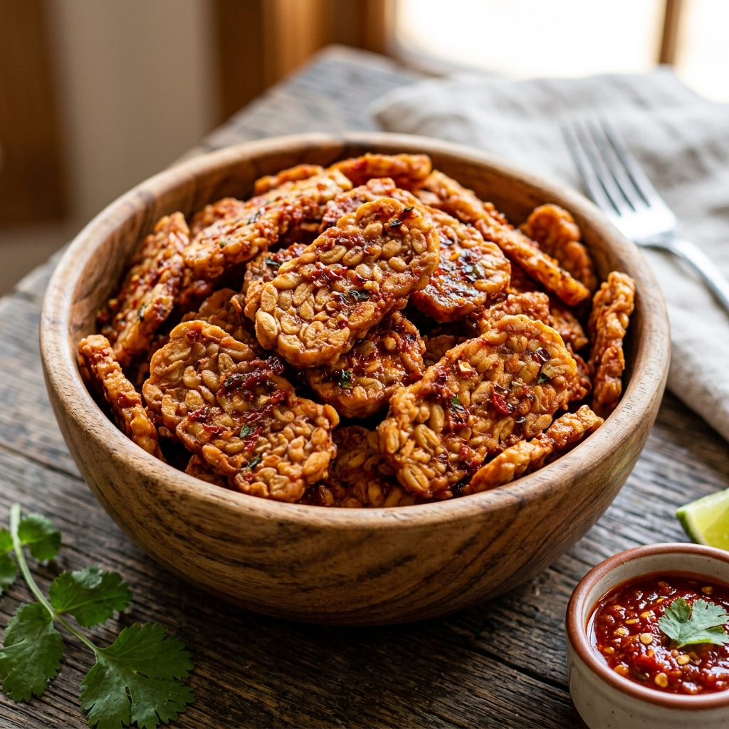Keripik Tempe Renyah Balado (Kemasan 250g)